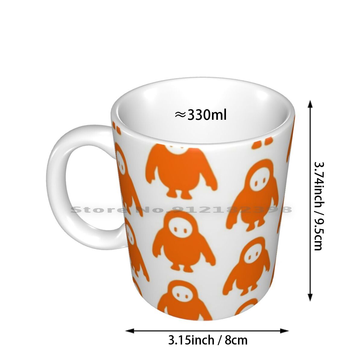 Fall Guy Orange Ceramic Mugs Coffee Cups Milk Tea Mug Ps4 Pc Gaming Cartoon Cute Simple 1 - Fall Guys Plush