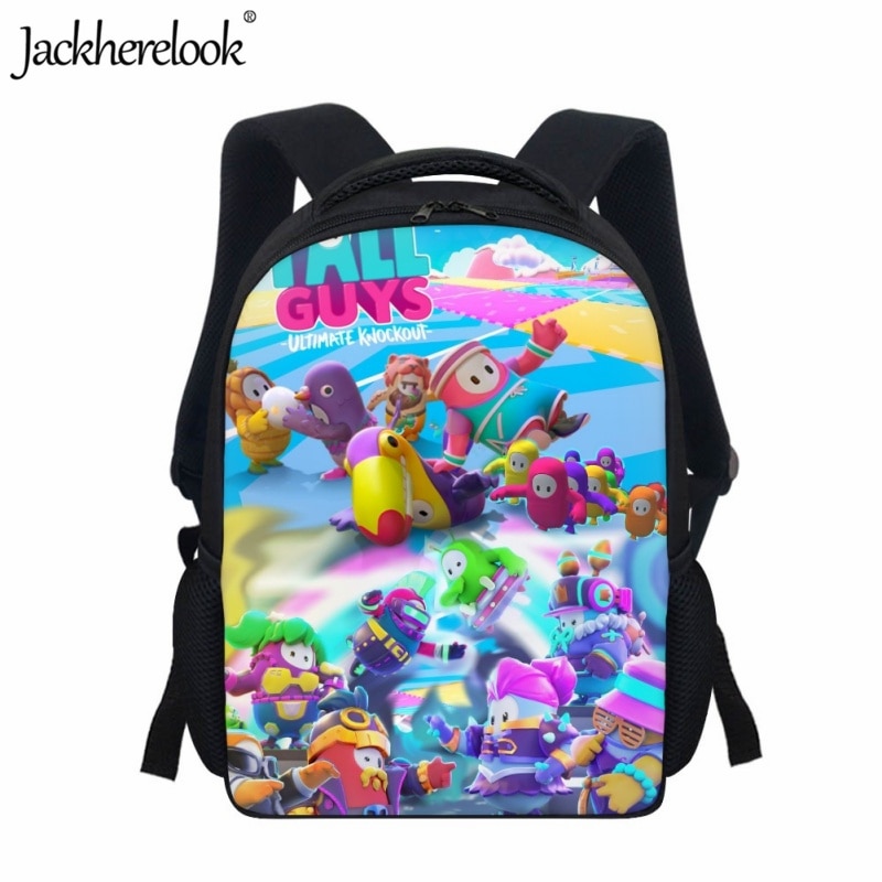 Jackherelook Game Fall Guys Children s School Bag Lovely Cartoon Pattern Book Bags Kindergarten Kids Schoolbag - Fall Guys Plush