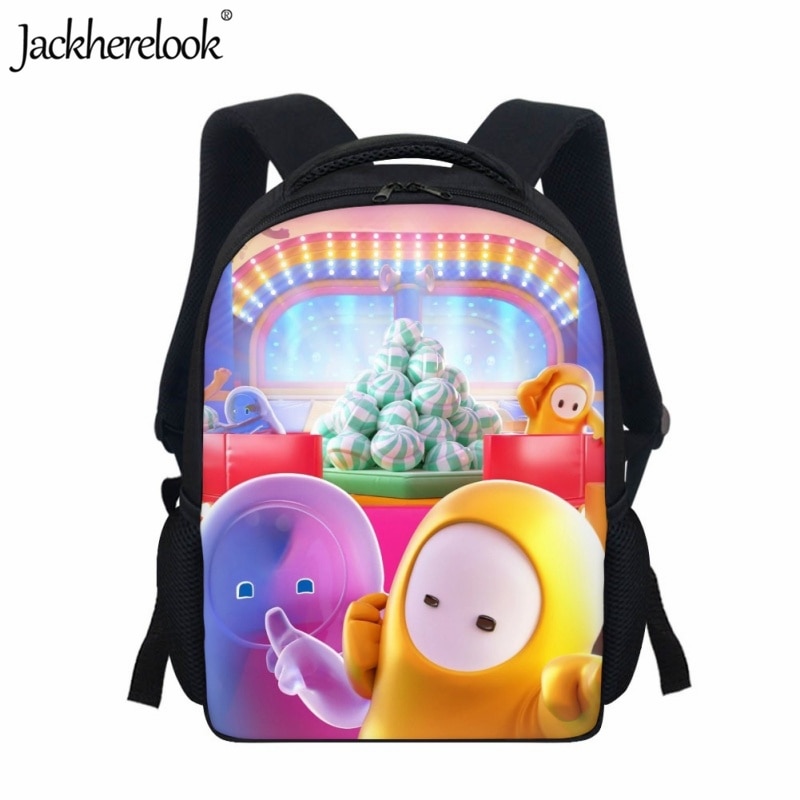 Jackherelook Kids School Bag Cartoon Fall Guys Game Design Book Bags Lovely Girls Schoolbag Popular Mochilas - Fall Guys Plush